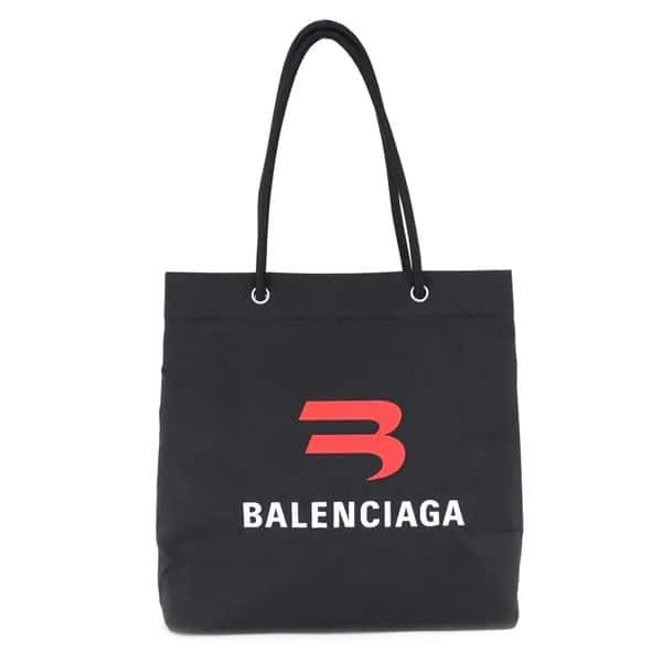 Balenciaga Black Explorer Logo Small Embroidered Tote Bag Black Very good - Front View
