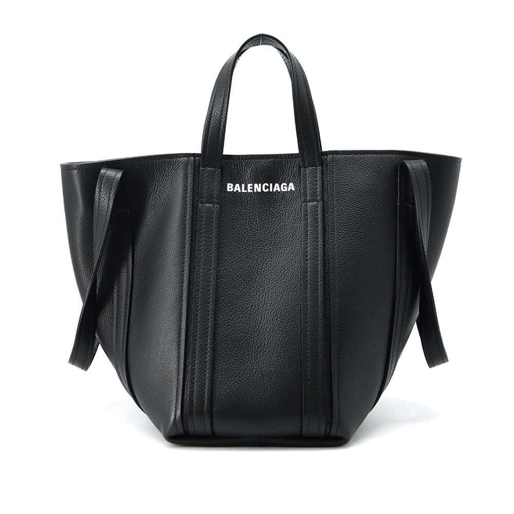 Balenciaga Black Leather Everyday Small Tote Bag Black Leather Very good - Front View