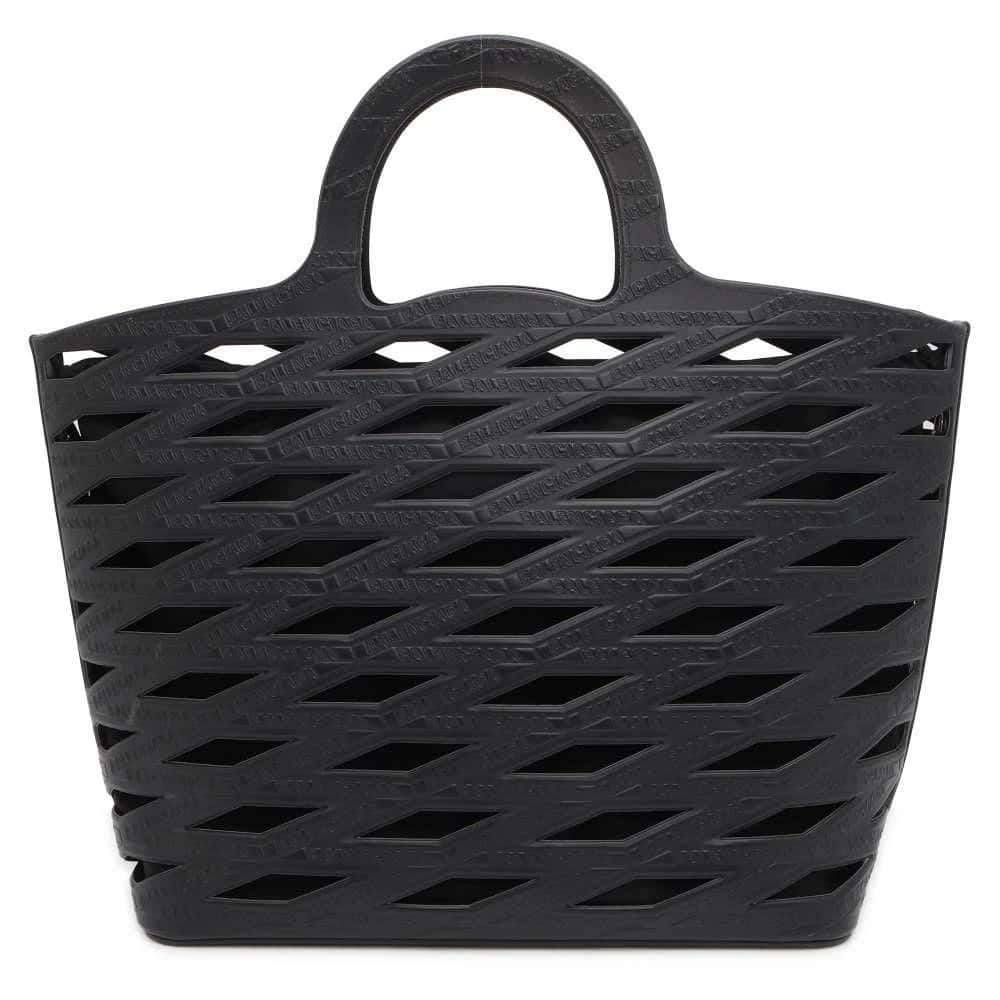 Balenciaga Black Neo Basket 2WAY Tote Bag Black Leather Very good - Front View