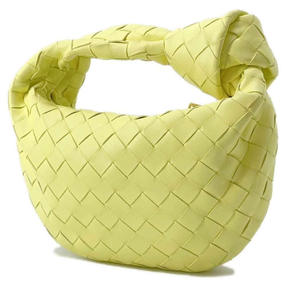 Bottega Veneta Yellow Mini Intrecciato Jodie Bag Yellow Leather Very good - Back View