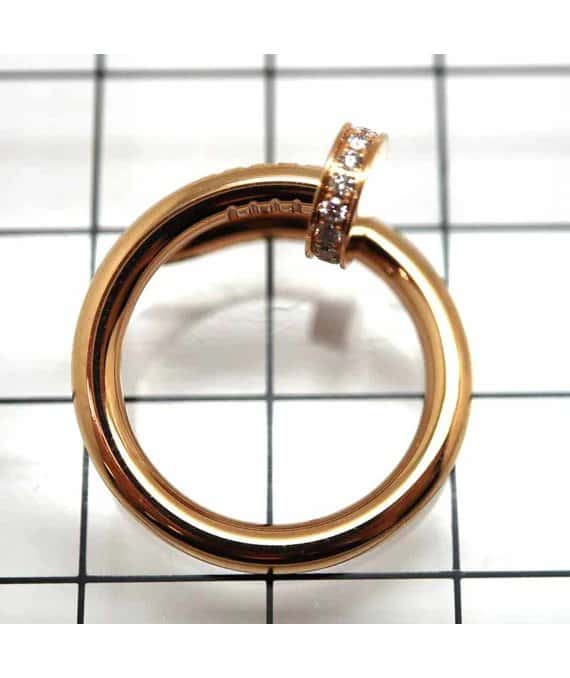 Cartier Juste Un Clou ring K18PG Rose Gold Diamond Ring Gold Gold Very good - Back View