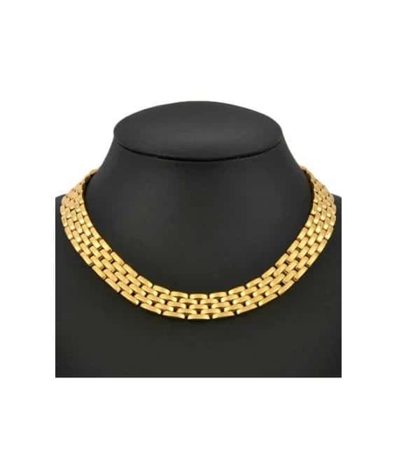Cartier Mailon Panthere 5 Row Necklace In 18k Yellow Gold Yellow Gold Very good - Back View