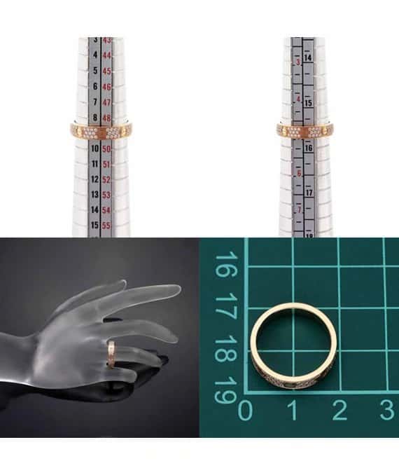 Cartier Mini Love Ring Pavé Diamond 750 K18 PG Pink Gold Ring Pink Gold Very good - Inside View