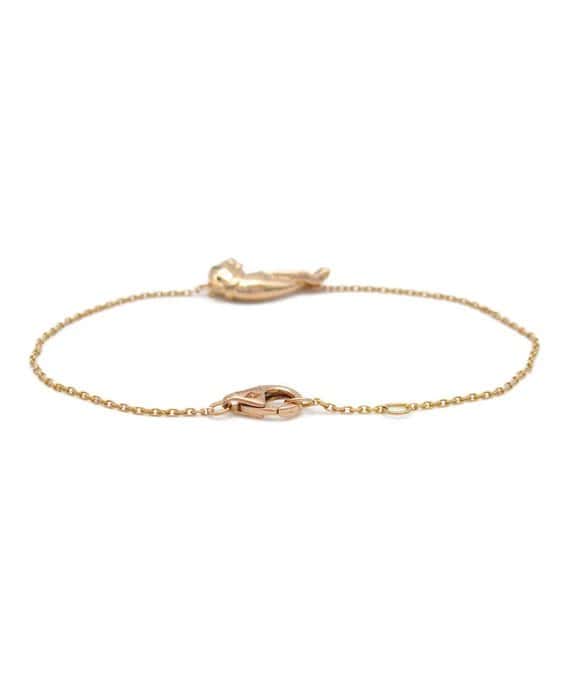 Cartier Panther Tsavorite Garnet / Onyx Bracelet in 18k Rose Gold Gold Gold Very good - Back View
