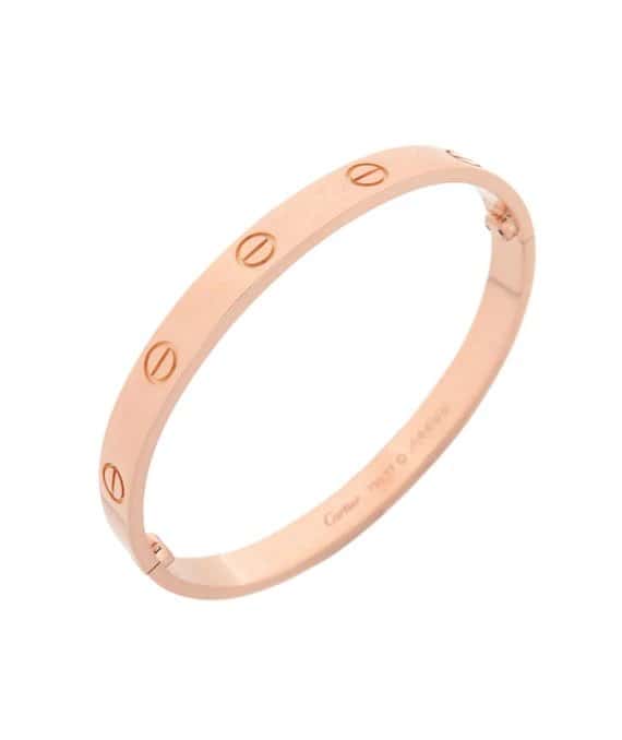 Cartier Pink Gold Love Bracelet 18k Size 16 With Driver Pink Gold Very good - Front View