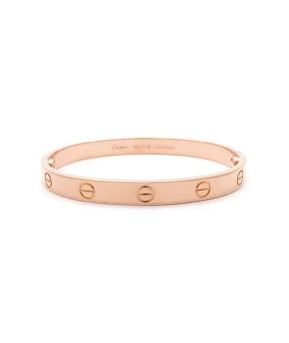 Cartier Pink Gold Love Bracelet 18k Size 16 With Driver Pink Gold Very good - Back View