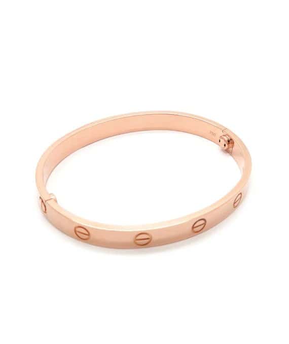 Cartier Pink Gold Love Bracelet 18k Size 16 With Driver Pink Gold Very good - Inside View