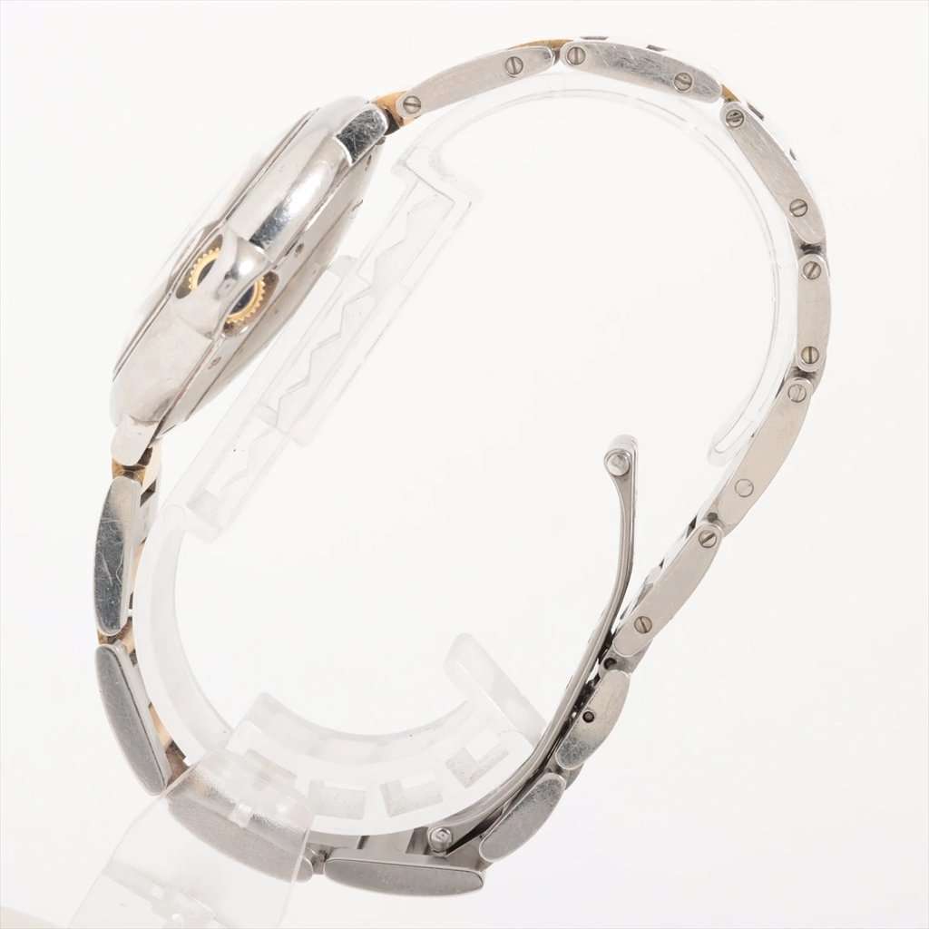 Cartier Silver 18K Yellow Gold Stainless Steel Ballon Bleu De Cartier 3284 Women's Wristwatch 36 mm Silver Good - Back View