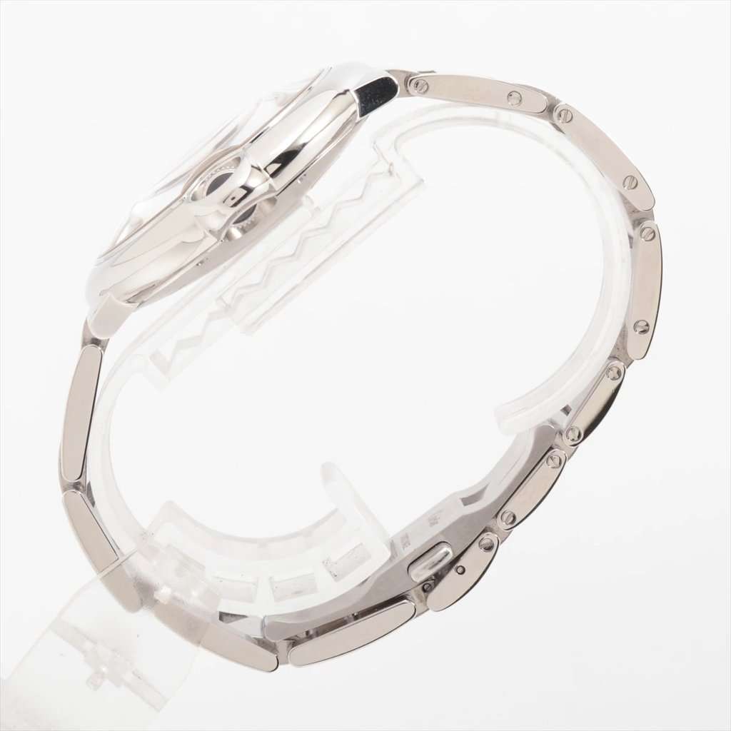 Cartier Silver Stainless Steel Ballon Bleu 3001 Men's Wristwatch 42 mm Silver Good - Back View