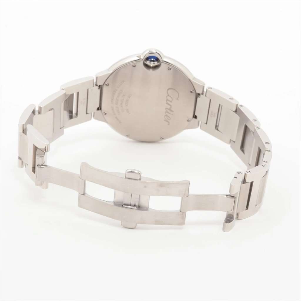 Cartier Silver Stainless Steel Ballon Bleu 3001 Men's Wristwatch 42 mm Silver Good - Model View