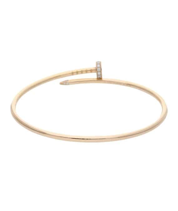 Cartier size 17 Juste Un Clou Bracelet SM Dia K18PG Pave Diamond Small Bracelet MultiColor Good - Back View