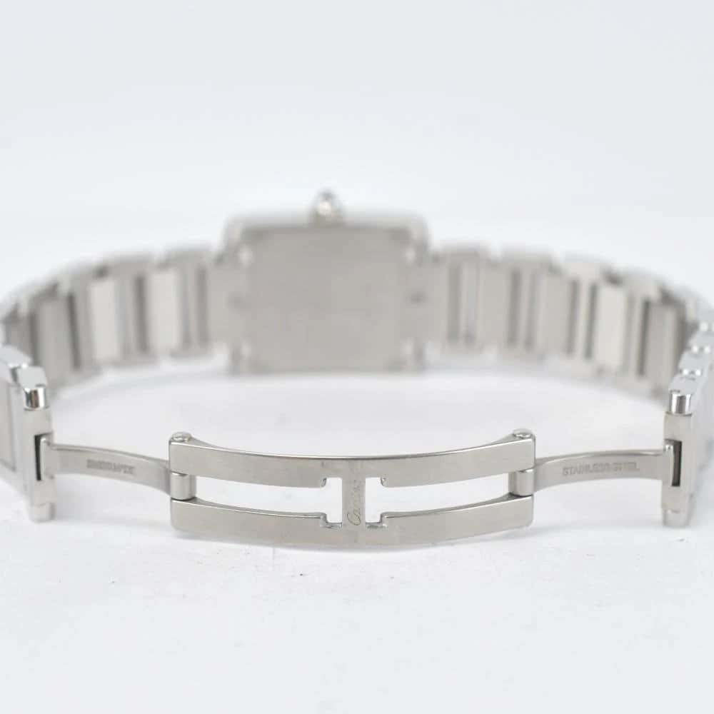 Cartier White Dial Tank Française Watch SM W51011Q3 Women's Watch 25MM White Good - Box View