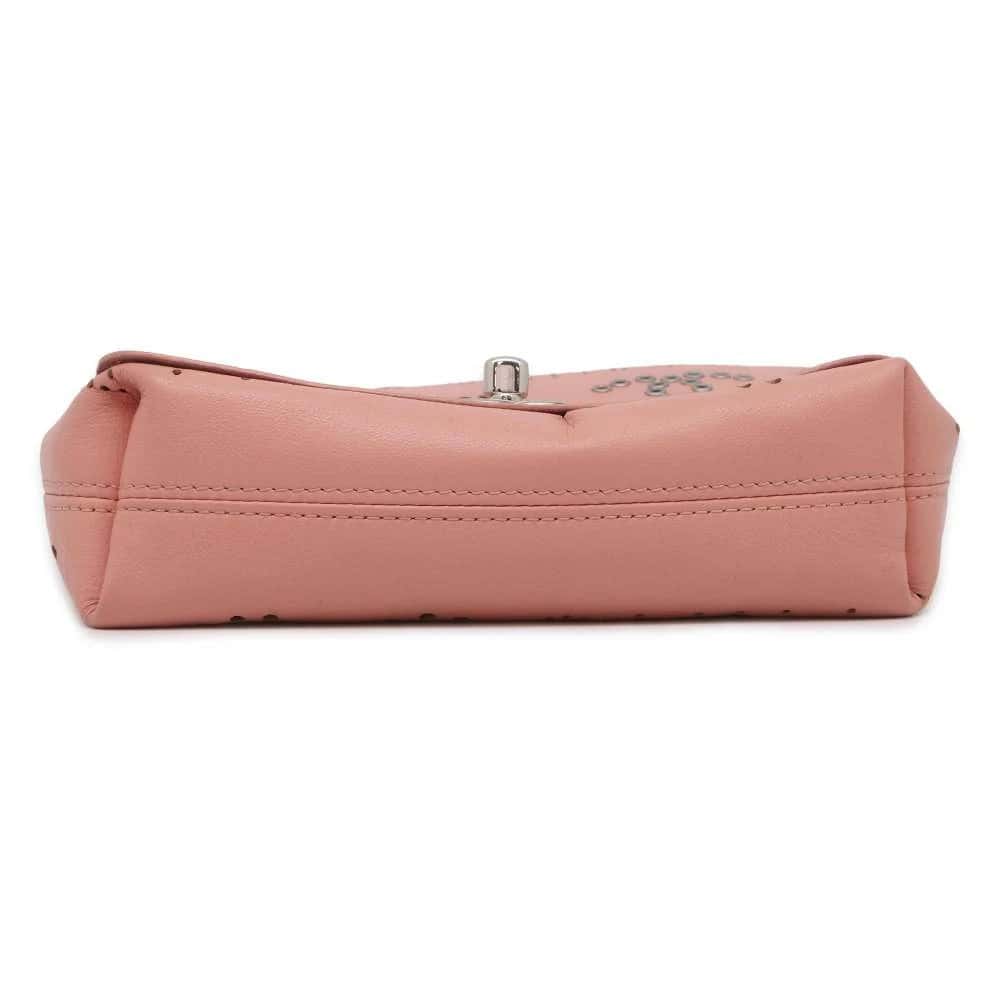 Chanel Pink Leather Eyelet Waist Bag Pink Leather Good - Inside View