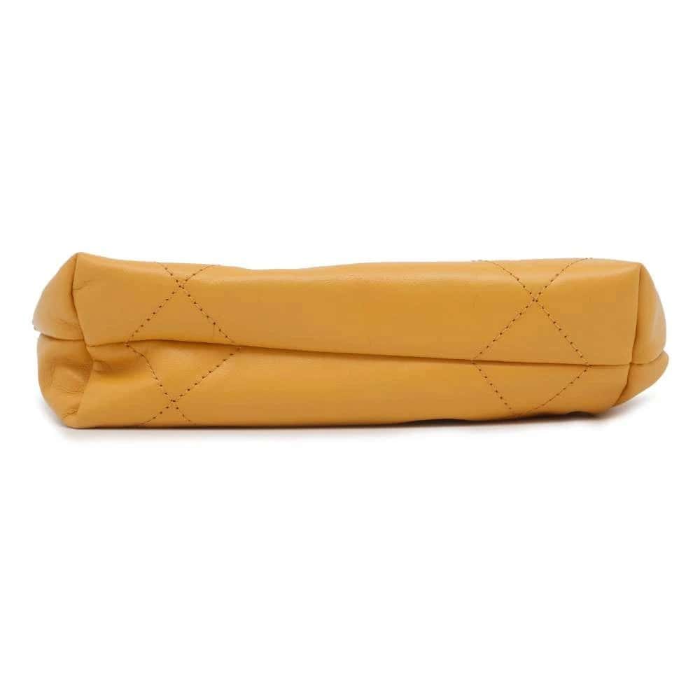 Chanel Yellow Quilted Leather Mini 22 Chain Bag Yellow Leather Very good - Inside View