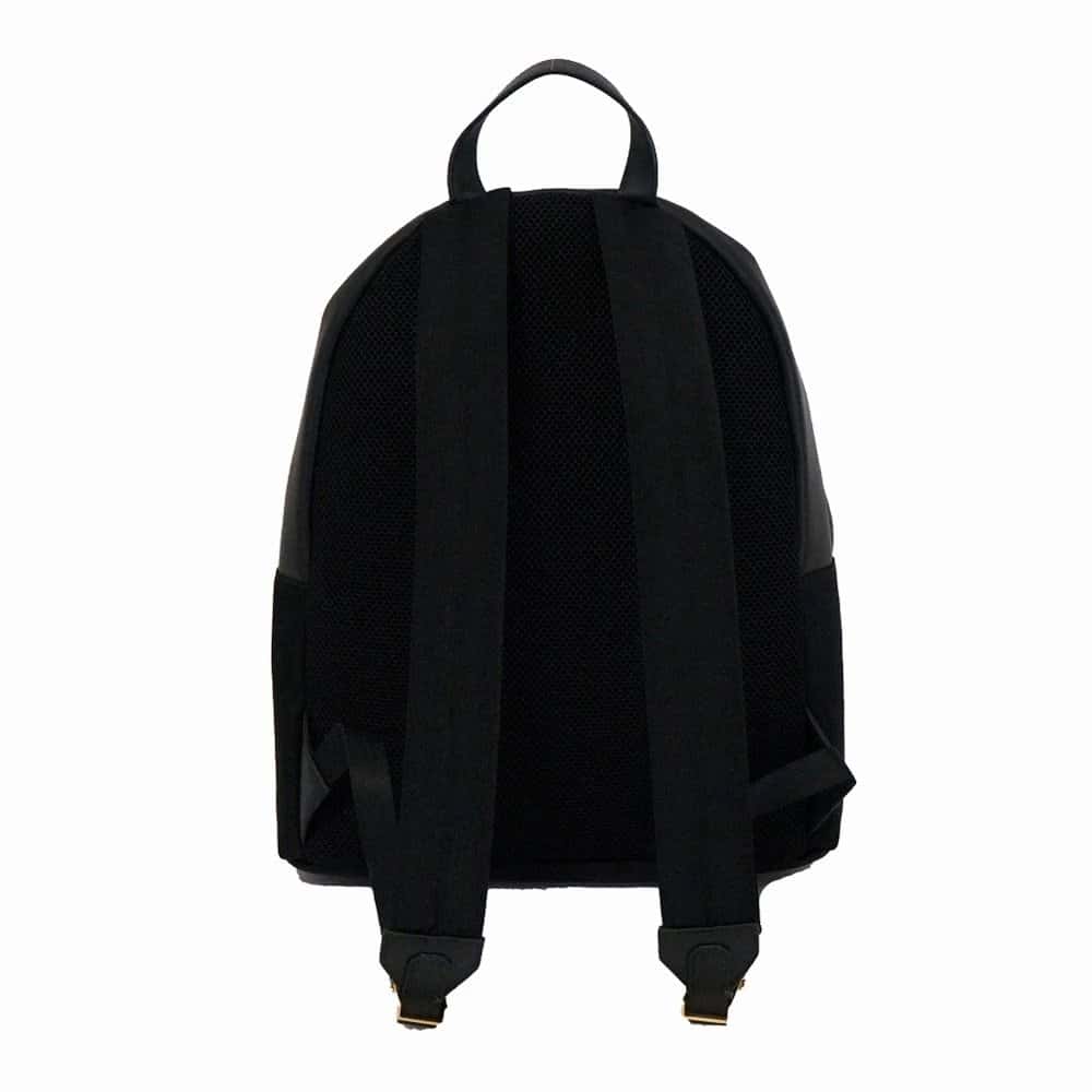 Fendi Black Nylon Calligraphy Embellished Logo Backpack Black Very good - Back View