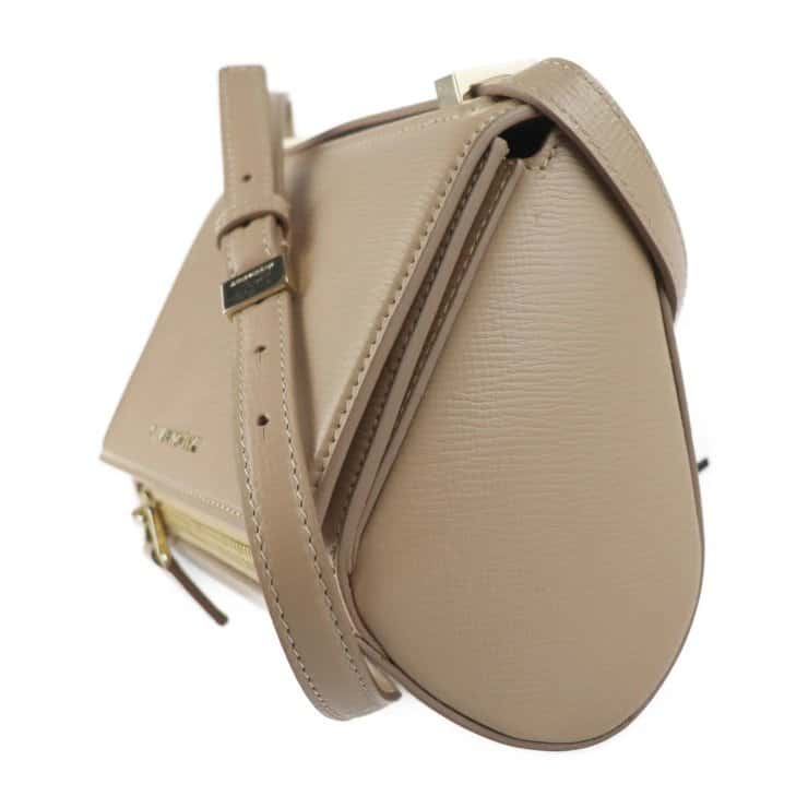 Givenchy Beige Leather Mini Pandora Box Shoulder Bag Beige Leather Good - Back View