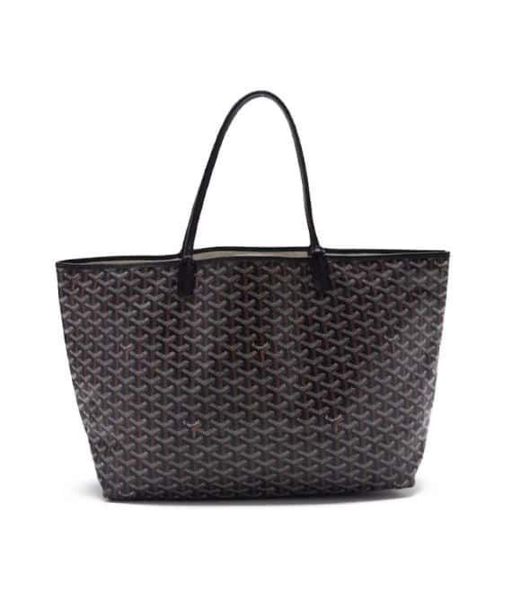 Goyard Black Goyardine Coated Canvas and Leather Mr./Ms. GM Tote Bag Black Leather Very good - Front View