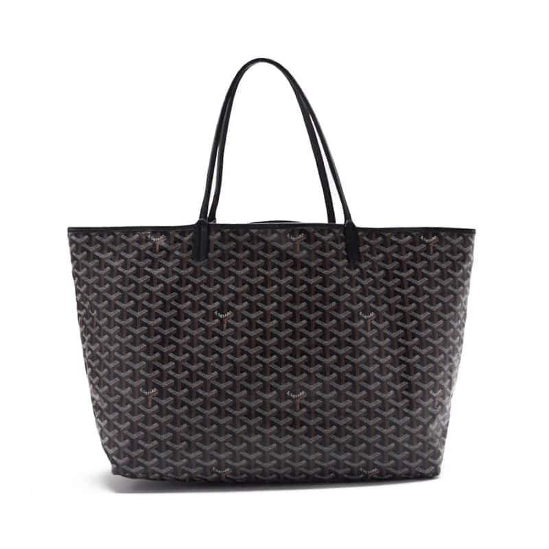 Goyard Black Goyardine Coated Canvas and Leather Mr./Ms. GM Tote Bag Black Leather Very good - Back View