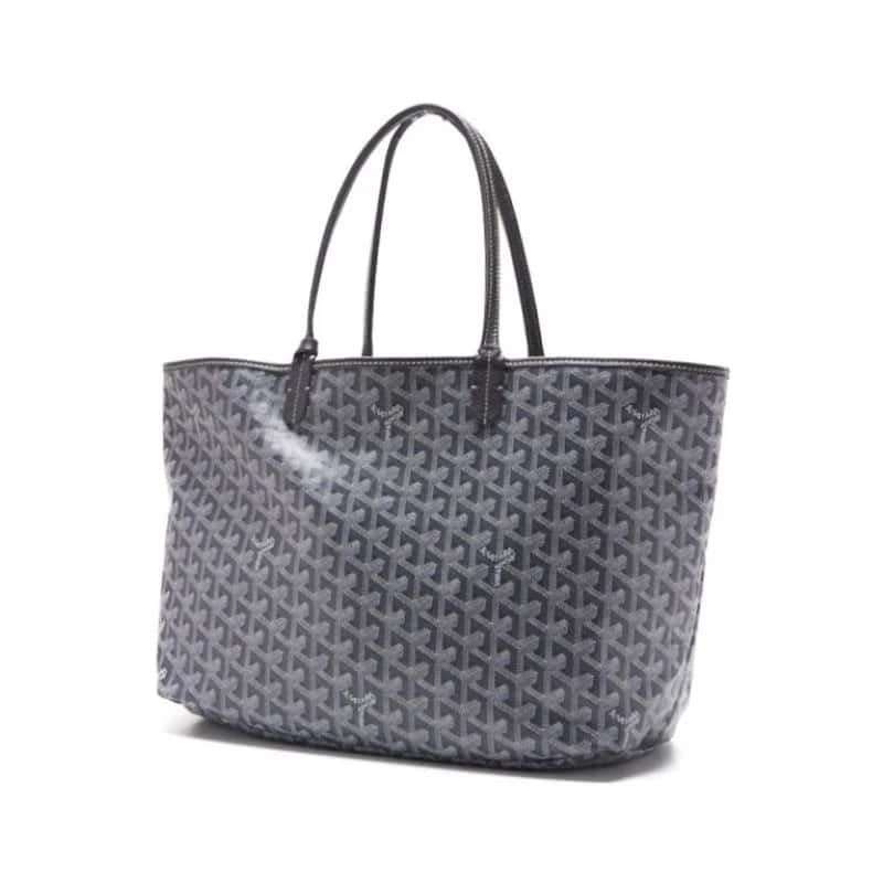 Goyard Gray Goyardine Coated Canvas and Leather Mr./Ms. PM Tote Bag Grey Leather Very good - Back View
