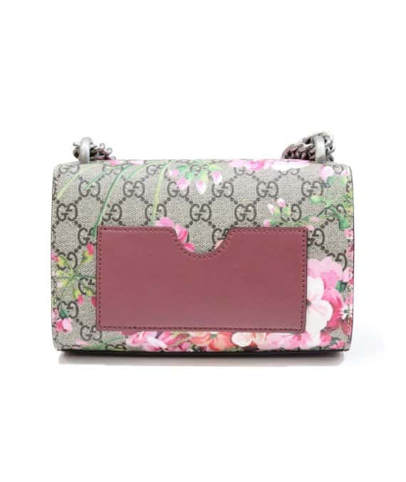 Gucci Multicolor GG Supreme Canvas Small Lock Shoulder Bag MultiColor Leather Very good - Back View