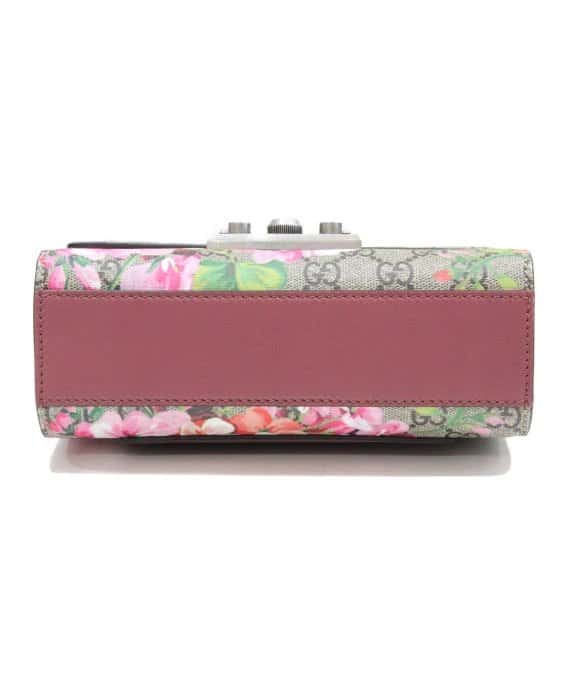 Gucci Multicolor GG Supreme Canvas Small Lock Shoulder Bag MultiColor Leather Very good - Inside View