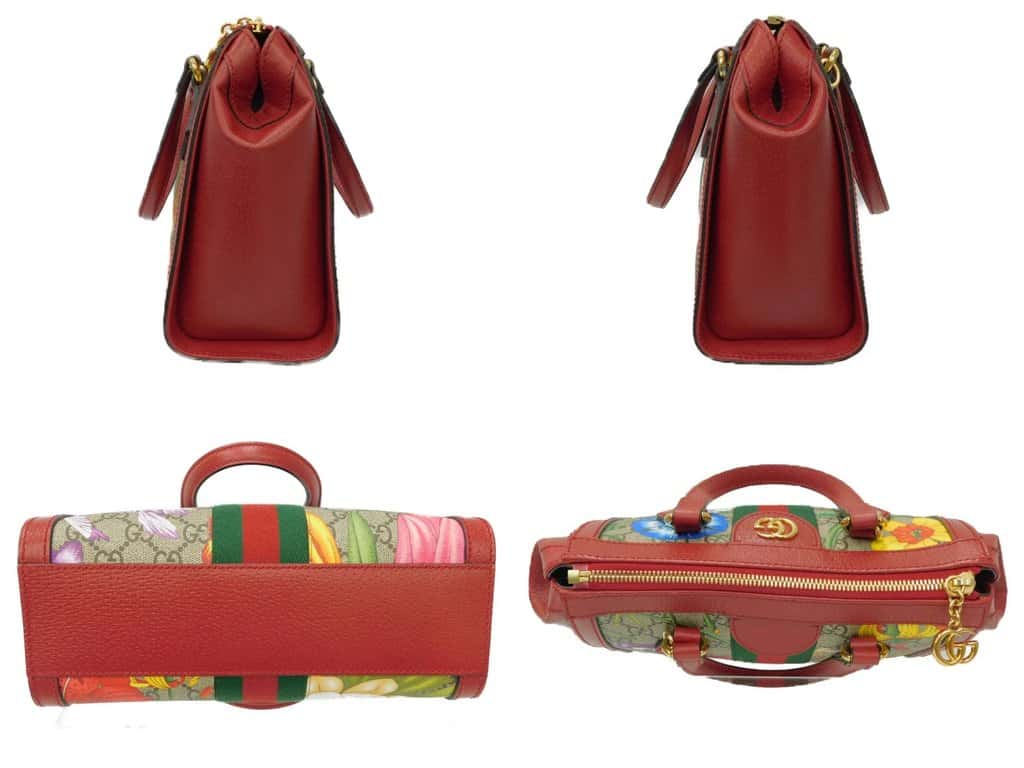 Gucci Multicolor GG Supreme Flora Canvas and Leather Small Ophidia Tote Bag MultiColor Canvas Very good - Inside View