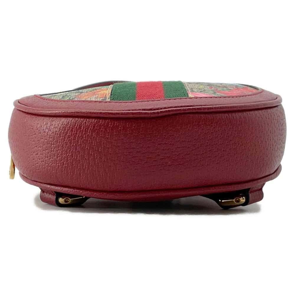 Gucci Red GG Supreme Canvas and Leather Floral Ophidia Backpack Red Canvas Very good - Inside View