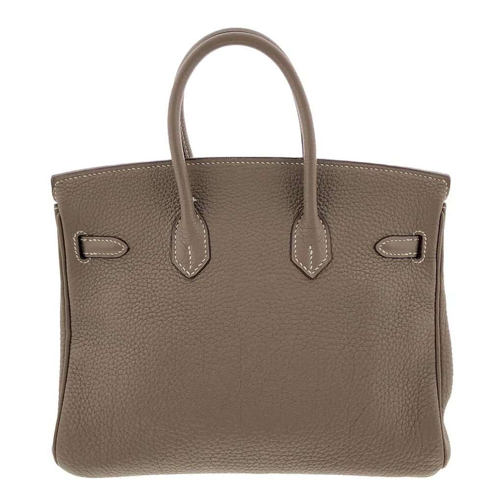 Hermès 2009 Birkin (Stamp M) Size 25 Togo Leather Handbag in Etoupe color with Gold Hardware Beige Leather Very good - Model View