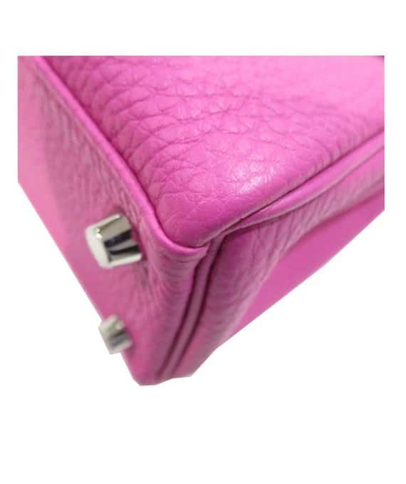 Hermès 2018 (Stamp C) Size 28 Rose Pourpre Pink Togo Leather Kelly Handbag with Palladium Hardware Pink Leather Very good - Box View