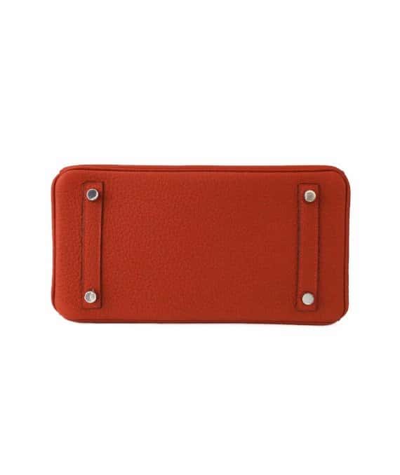 Hermès 2020 Birkin (Stamp Y) Size 25 Togo Leather handbag in Rouge Casaque Color with Silver Hardware Silver Leather Very good - Model View