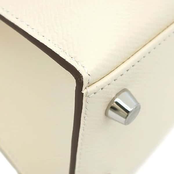 Hermès 2022 (Stamp U) Size 25 Epsom leather Kelly Nata x Sesame in Color with Palladium Hardware MultiColor Leather Very good - Model View