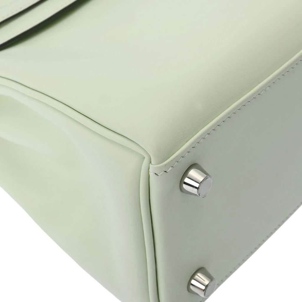 Hermès 2022 (Stamp U) Size 25 Swift leather Kelly Veil Fizz in Color with Palladium Hardware MultiColor Leather Very good - Box View