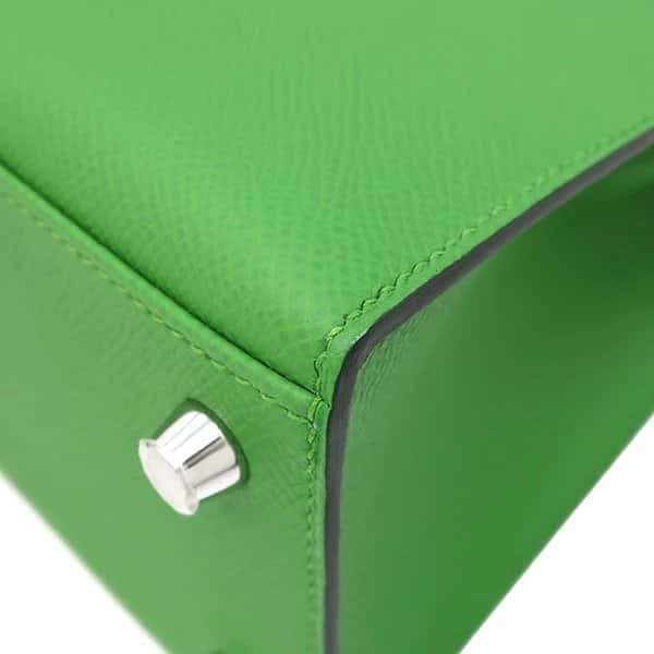 Hermès 2023 (Stamp B) Size 25 Epsom leather Kelly Vert Yucca in Color with Palladium Hardware MultiColor Leather Very good - Model View