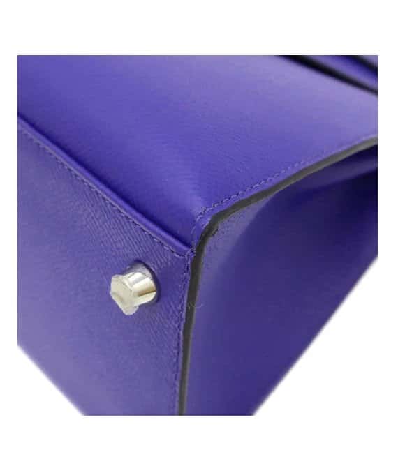 Hermès 2023 (Stamp B) Size 28 Epsom leather Kelly in Blue Electric Color with Palladium Hardware Blue Leather Very good - Model View