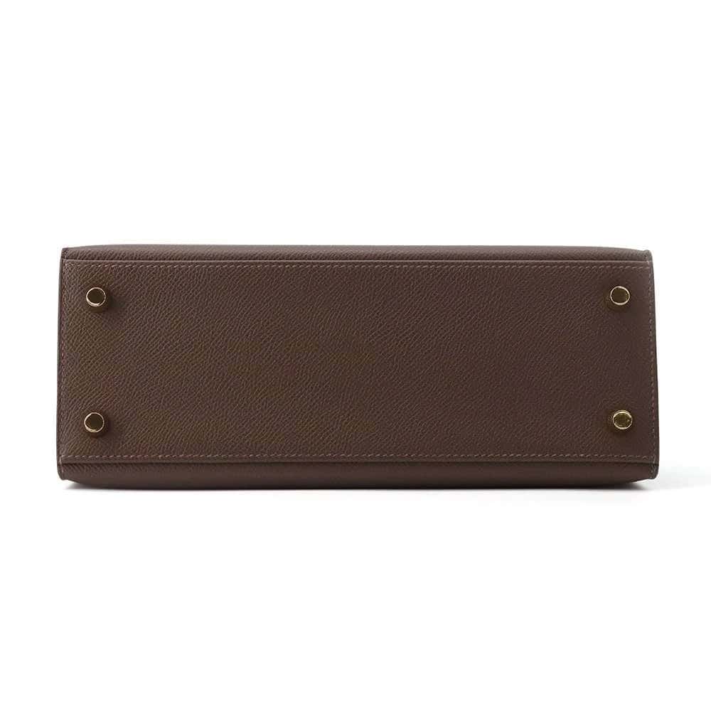 Hermès 2023 (Stamp B) Tricolor Ebene/Etoupe/ Black Kelly in Epsom Leather with Gold Hardware Beige Leather Very good - Inside View