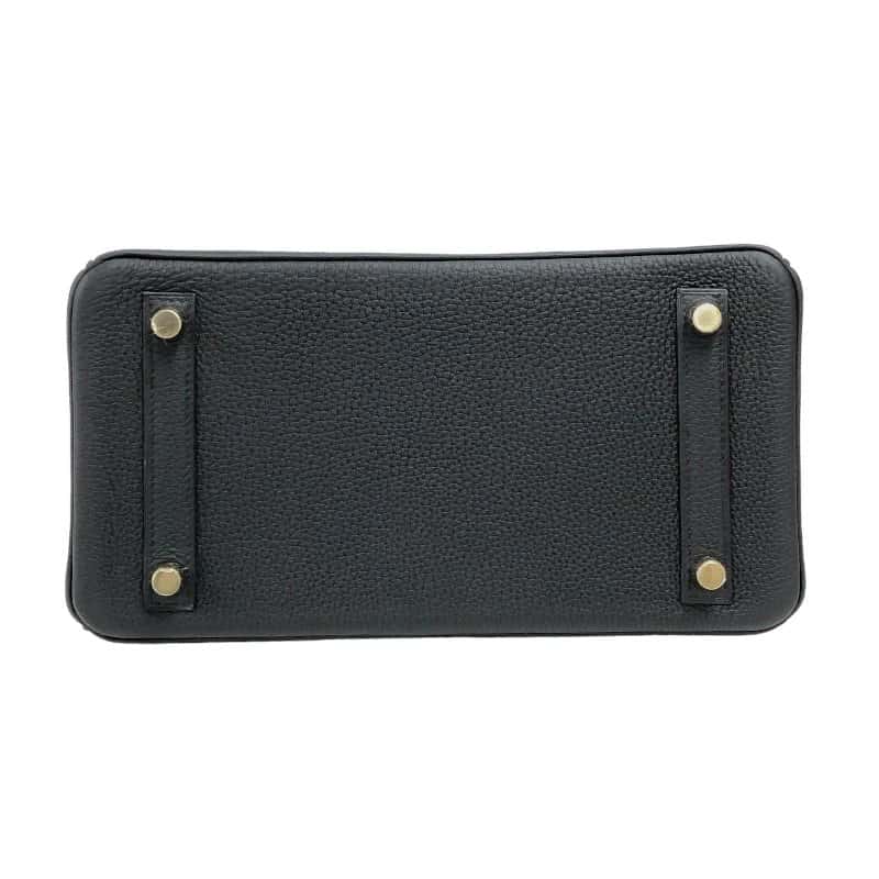 Hermès Birkin (Stamp U) Size 25 Togo Leather Handbag in Black color with Gold Hardware Black Leather Very good - Model View