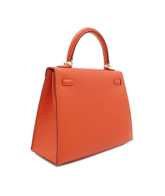 Hermès (Stamp X) Size 25 Epsom leather Kelly Orange in Color with Gold Hardware Orange Leather Very good - Back View