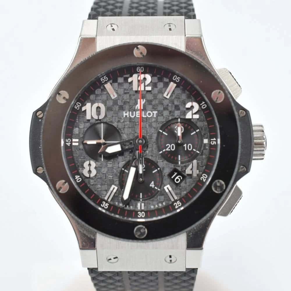 Hublot Black Stainless Steel Ceramic Big Bang Automatic Men's Wristwatch Black Good - Back View