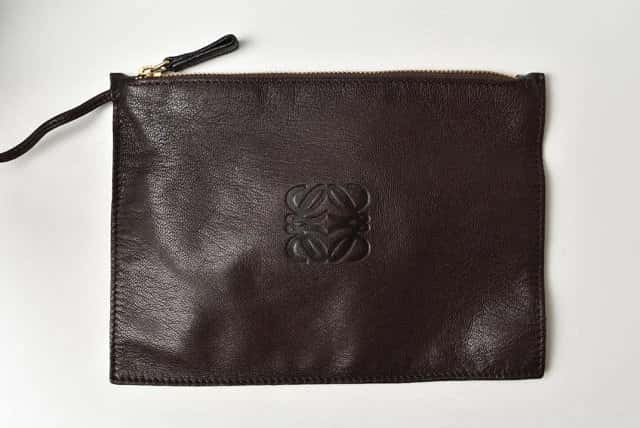 Loewe Dark Brown Nappa Leather Vintage Woven Hobo Bag with Pouch Brown Leather Good - Inside View