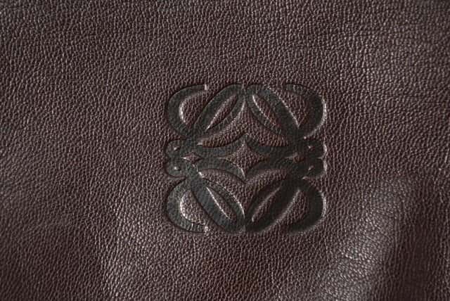 Loewe Dark Brown Nappa Leather Vintage Woven Hobo Bag with Pouch Brown Leather Good - Model View