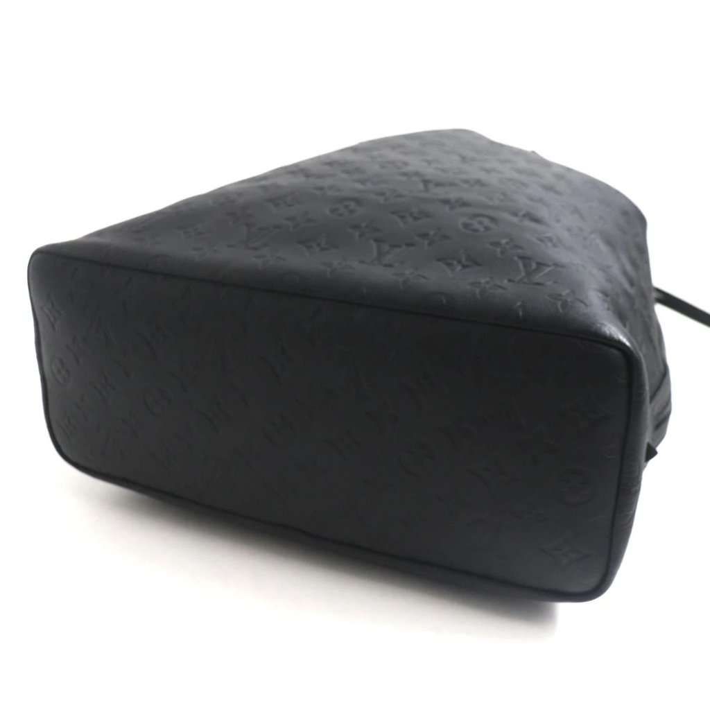 Louis Vuitton Black Monogram Helmet Drawstring Bag Black Leather Very good - Inside View