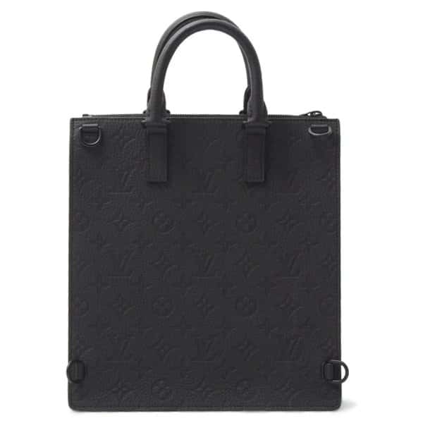 Louis Vuitton Black Monogram Taurillon Sac Plat Tote Bag Black Leather Very good - Inside View