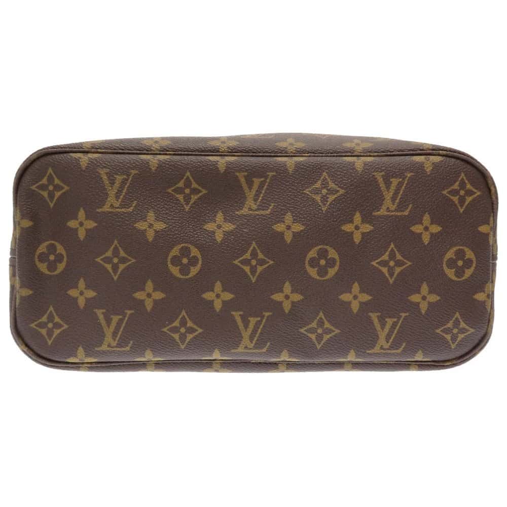 Louis Vuitton Brown Monogram Neverfull PM Tote Bag Brown Leather Very good - Back View