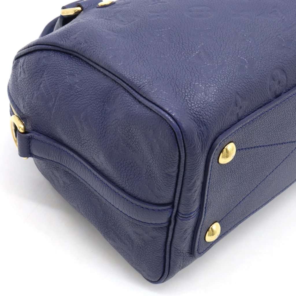 Louis Vuitton Blue Monogram Empreinte Speedy Bandouliere 25 Satchel Bag Blue Leather Very good - Inside View