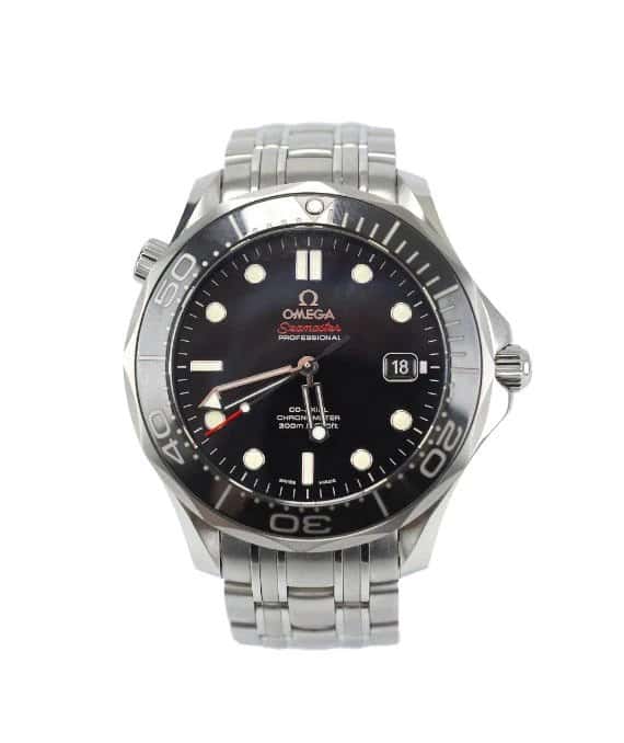 Omega Black Stainless Steel Seamaster Diver 300 212.30.41.20.01.003 Automatic Men's Wristwatch Black Very good - Front View