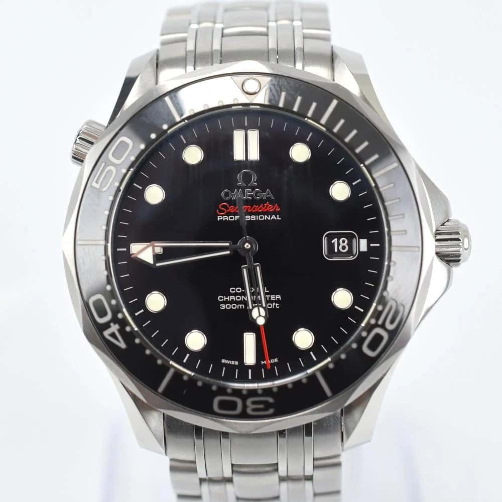 Omega Black Stainless Steel Seamaster Diver 300 212.30.41.20.01.003 Automatic Men's Wristwatch Black Very good - Back View