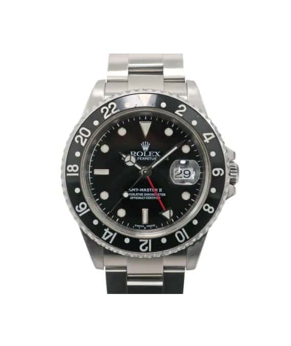 Rolex 2000 GMT-Master II 16710 P 40mm Black Bezel Stainless Steel Automatic Men's Watch Black Very good - Front View