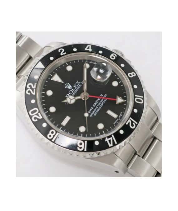 Rolex 2000 GMT-Master II 16710 P 40mm Black Bezel Stainless Steel Automatic Men's Watch Black Very good - Back View