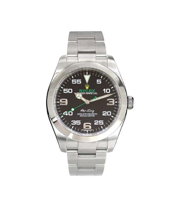 Rolex Air King 40mm Black Dial Stainless Steel Automatic Men's Watch Black Very good - Front View