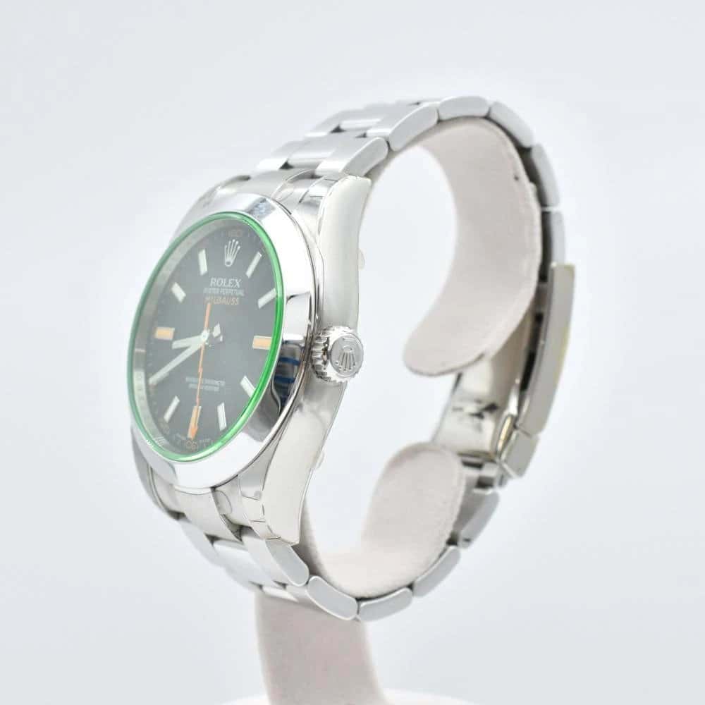 Rolex Black Stainless Steel Milgauss 116400GV Automatic Men's Wristwatch Black Very good - Inside View